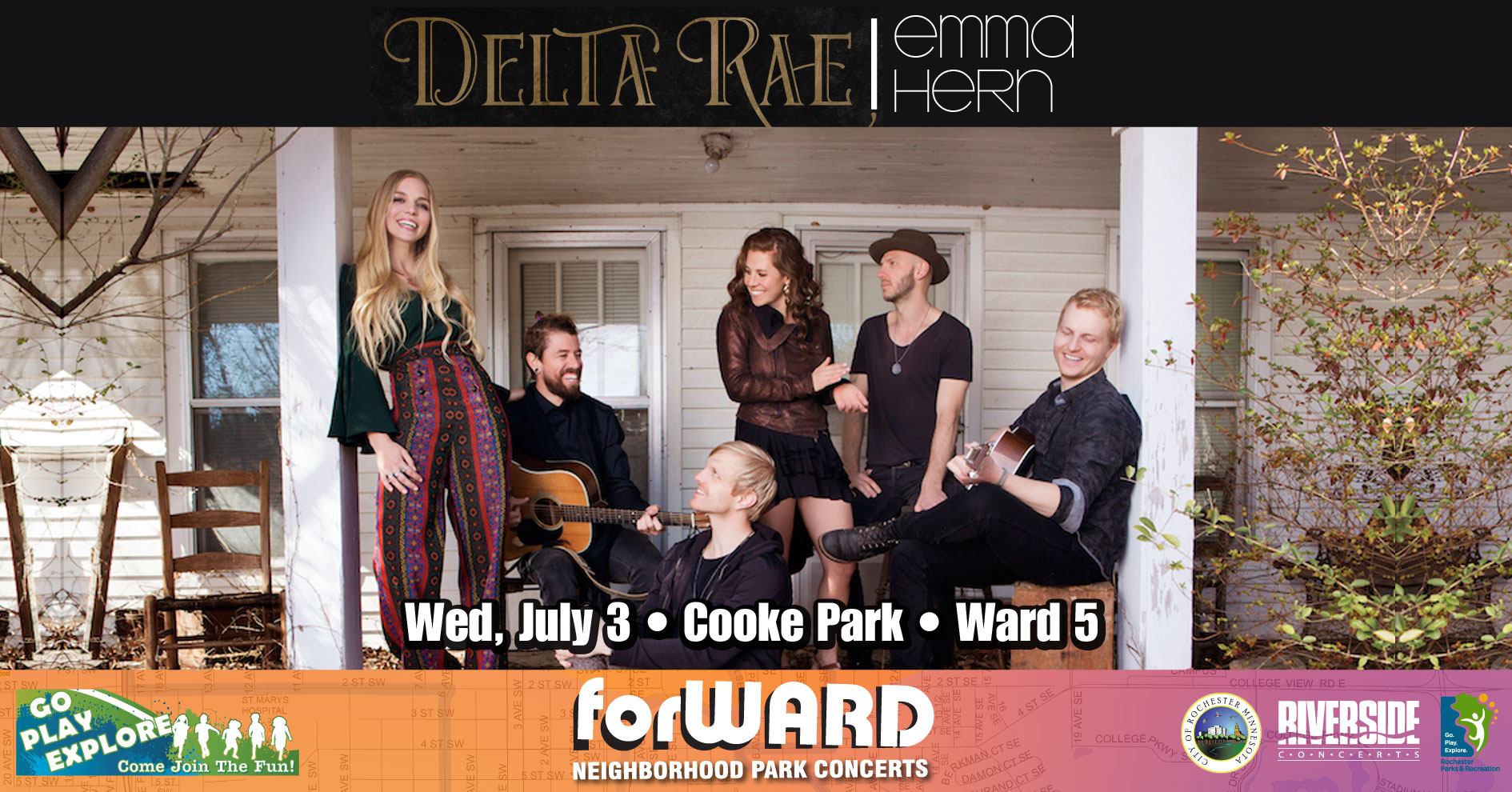 Delta Rae w:Emma Hern at forWARD Concert Series in Rochester, MN